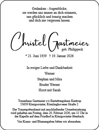 Profilbild von Christel Gastmeier