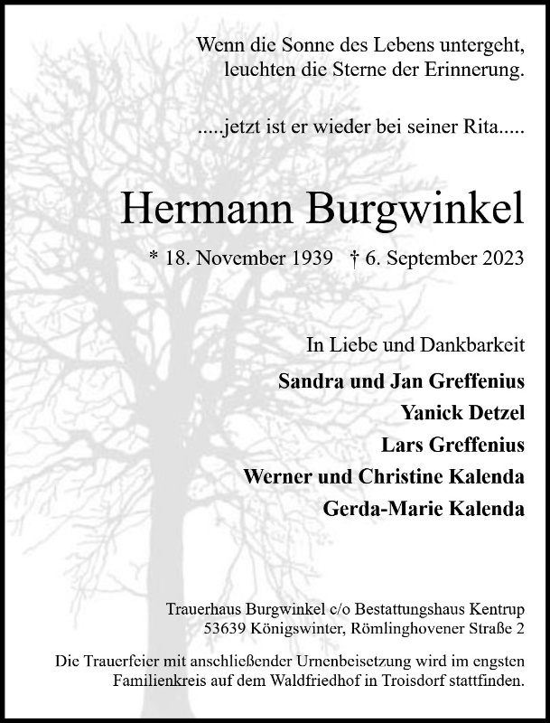 Erinnerungsbild für Hermann Burgwinkel