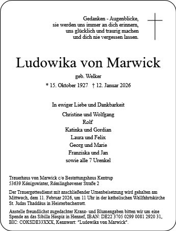 Profilbild von Ludowika von Marwick